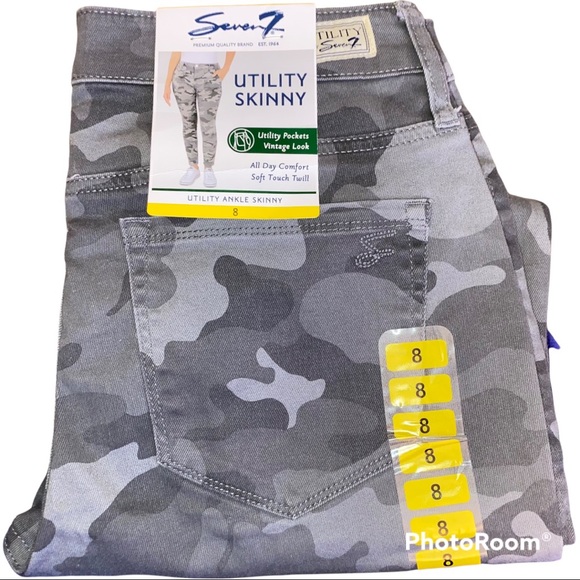 Seven7 Utility Ankle Skinny Jean - Concrete Camo - Picture 4 of 4